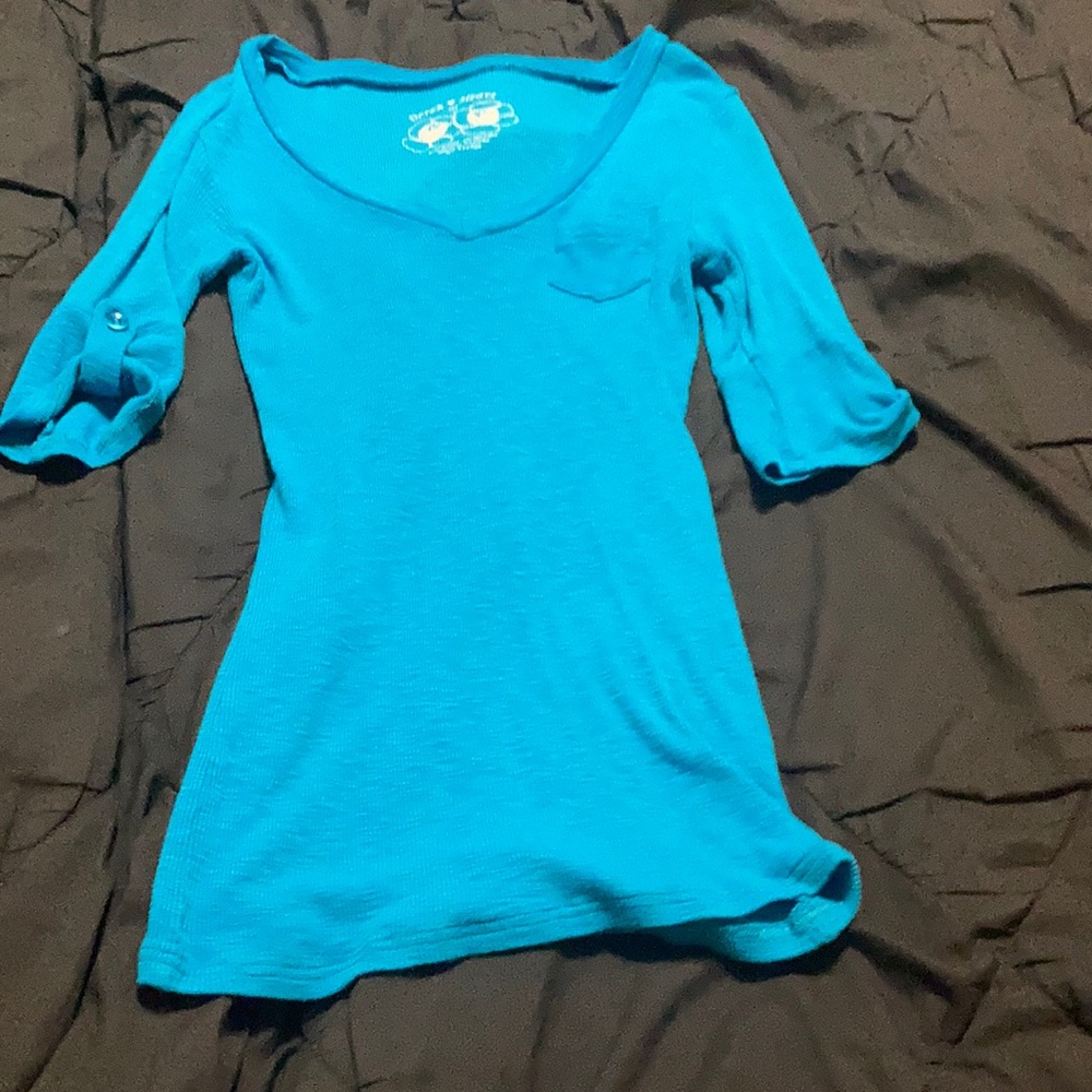 Derek Heart Size M Quarter Length T Blue